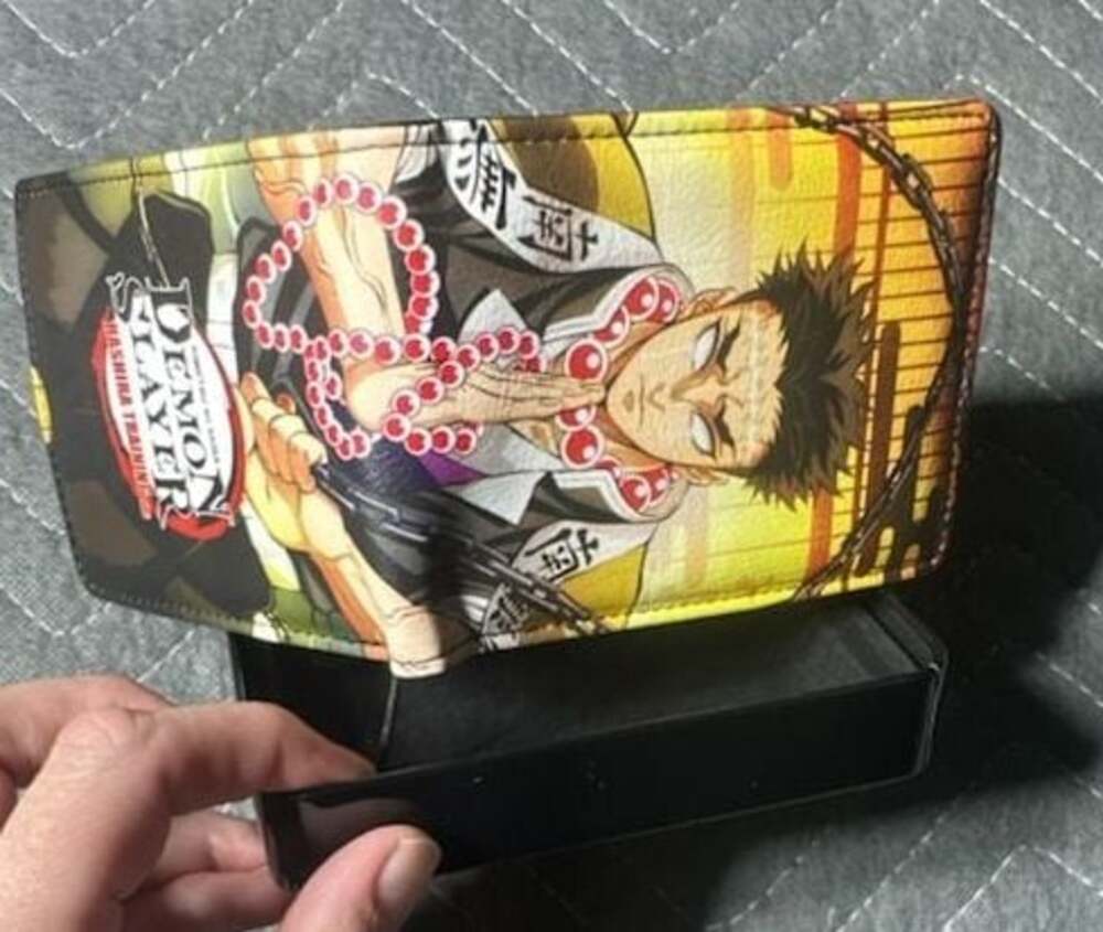 New Demon Slayer Gyomei Himejima Hashira Bi-Fold Wallet w/ Collector Tin